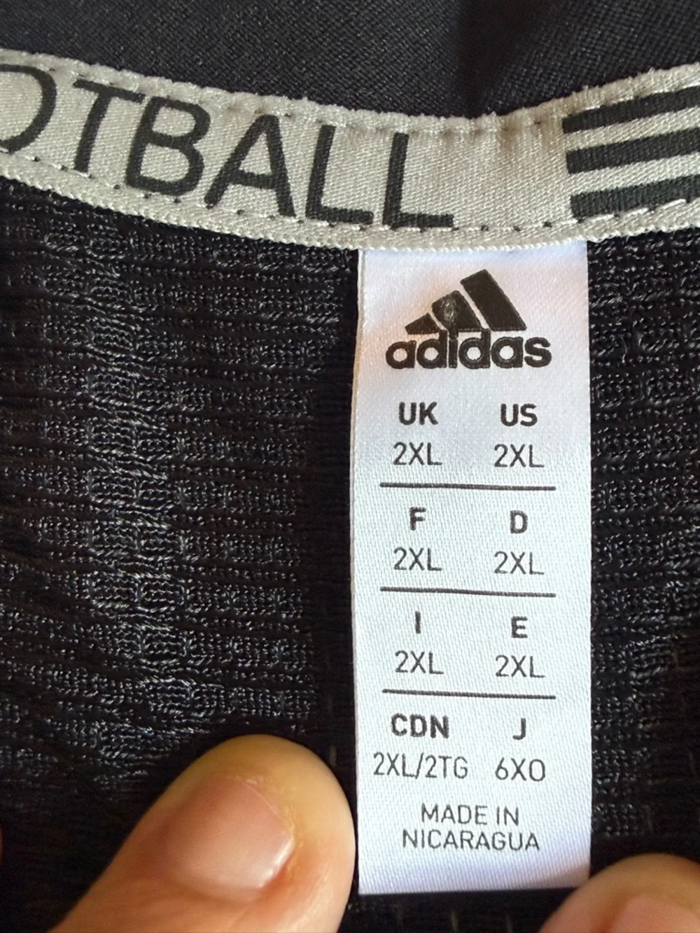 Adidas Black Football Jersey 2XL NWT Athletic Shirt - Picture 2 of 6